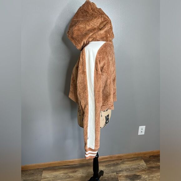 4/$25 Champion reverse weave velvet corduroy cropped hooded shirt  streetwear - Picture 7 of 12